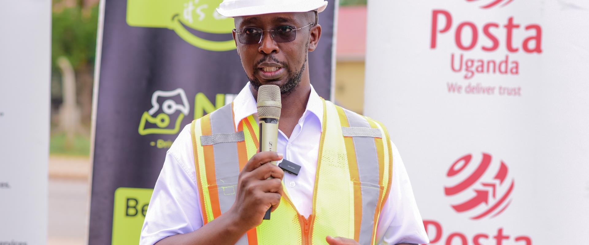 Dr. Hatwib Mugasa, Executive Director, NITA-U addresses the audience